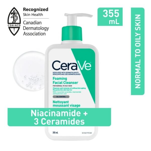 CeraVe Foaming Facial Cleanser 355ml - Gentle Cleanse & Hydrate - Image 3