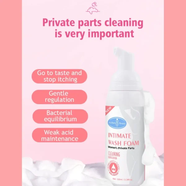 Aichun Beauty Intimate Wash Foam 100ml | Gentle Intimate Hygiene & pH Balance | China - Image 2