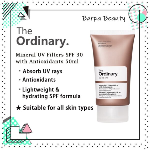 The Ordinary Mineral UV Filters SPF 30 with Antioxidants 50ml | Broad Spectrum Sun Protection | Canada - Image 2