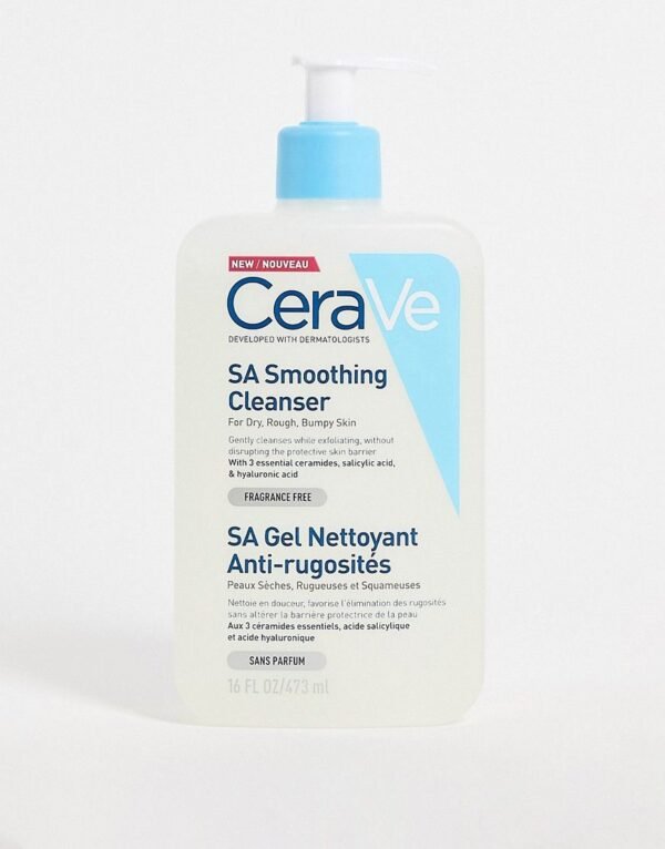 CeraVe SA Smoothing Cleanser 473ml | Exfoliating Cleanser for Rough & Bumpy Skin