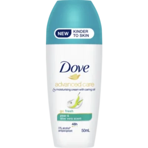 Dove Go Fresh Pear & Aloe Vera Scent 50ml | Refreshing Roll-On Deodorant with 48-Hour Protection | Philippines