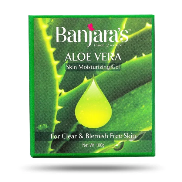 Banjara's Aloe Vera Moisturizing Gel 100g - Natural Skin Hydration - Image 2