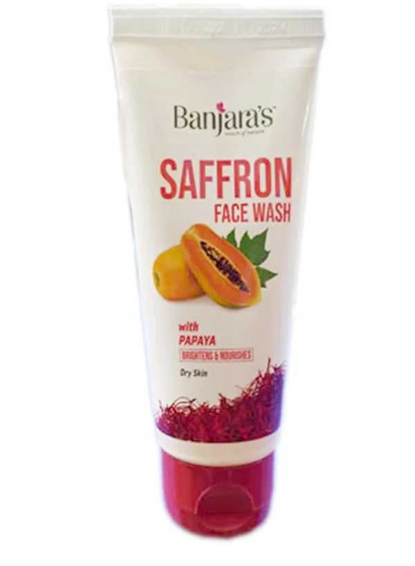 Banjara's Saffron and Papaya Face Wash 100ml - Natural Glow
