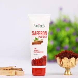 Banjara's Saffron & Sandal Face Wash 100ml - Gentle Radiance
