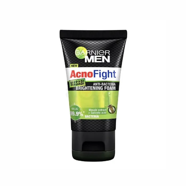 Garnier Men Acno Fight Brightening Foam 100ml | Anti-Bacterial & Oil Control for Clear Skin | Indonesia