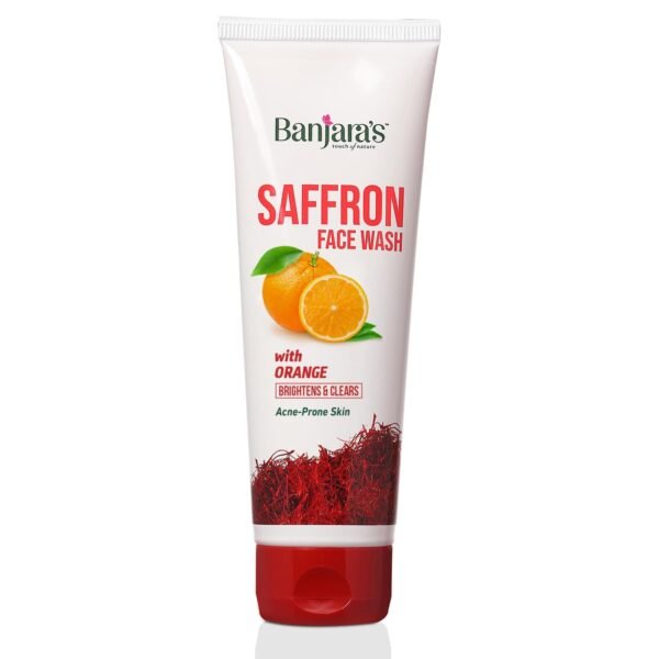 Banjara's Saffron & Orange Face Wash 100ml - Citrus Radiance