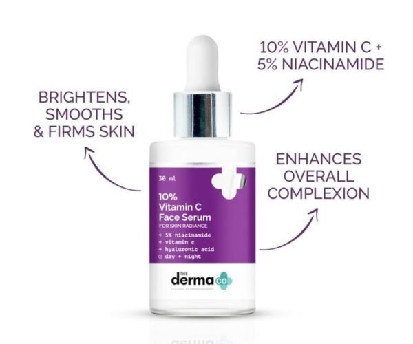 Derma Co 10% Vitamin C Face Serum - Brighten & Revitalize Skin - 30ml - Image 4