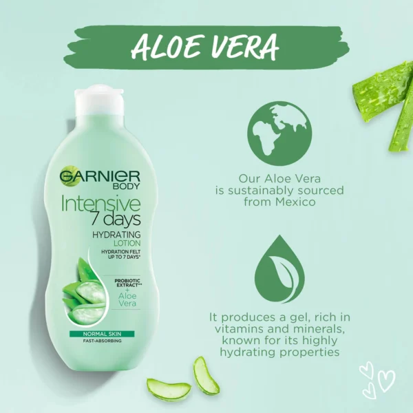 Garnier Intensive 7 Days Body Lotion Aloe Vera 400ml | Poland | Deep Hydration and Moisture - Image 2