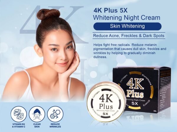 4K Plus Whitening Night Cream - Brightening and Hydrating Night Cream | Thailand - Image 2