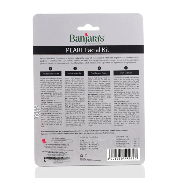 Banjaras Pearl Facial Kit - Natural Radiance & Glow - Image 2