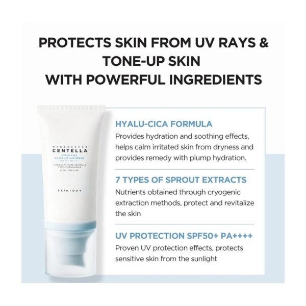 Centella Hyalu-Cica Water-Fit Sun Serum SPF50+ | Korea | Nourishing & Protective Serum | 50ml - Image 2