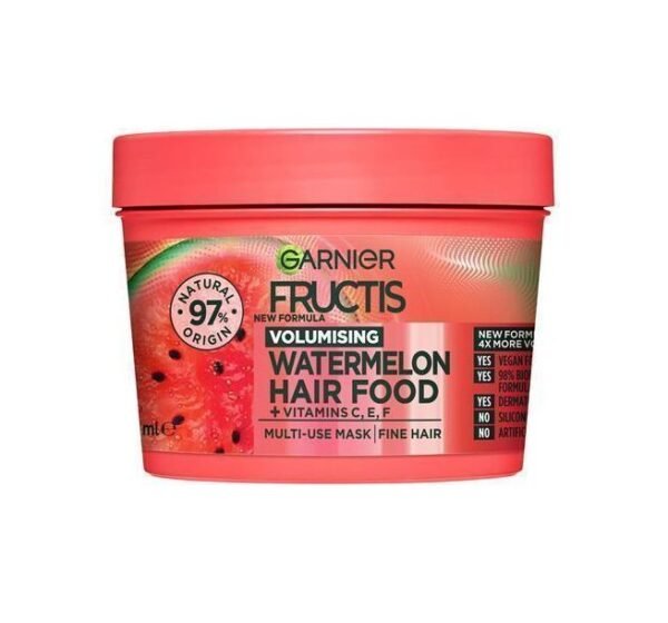 Garnier Fructis Volumizing Watermelon Hair Food Mask 390ml | 3-in-1 Treatment for Fine Hair  | Germany