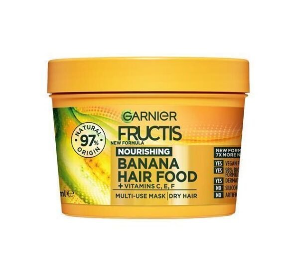 Garnier Fructis Nourishing Banana Hair Food Mask 390ml | 3-in-1 Treatment for Dry Hair | Germany