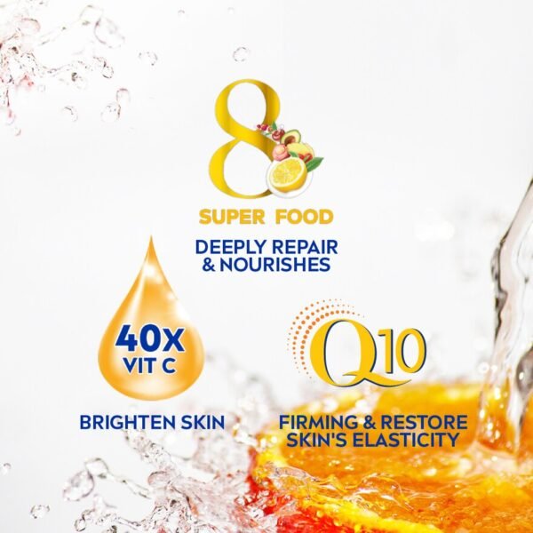 Nivea Extra Bright Firm & Smooth Q10 Superfood 380ml | Thailand | Radiant & Firm Skin with Q10 and Vitamin C - Image 4