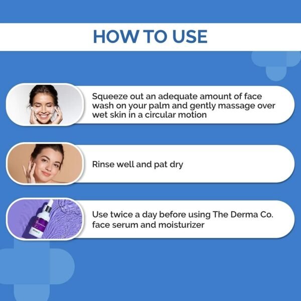 Derma Co 1% Salicylic Acid Gel Face Wash - Daily Cleanser for Clear Skin - Image 3