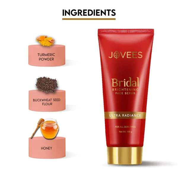 Jovees Bridal Brightening Face Scrub 100g - Pre-Wedding Glow - Image 5