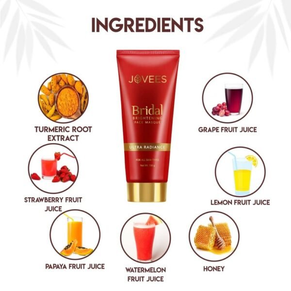 Jovees Bridal Brightening Face Masque 100g - Unlock Your Wedding Glow - Image 4