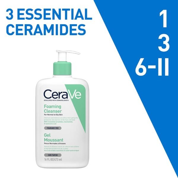 CeraVe Foaming Cleanser 473ml | Deep Cleanse for Oily Skin - Image 2