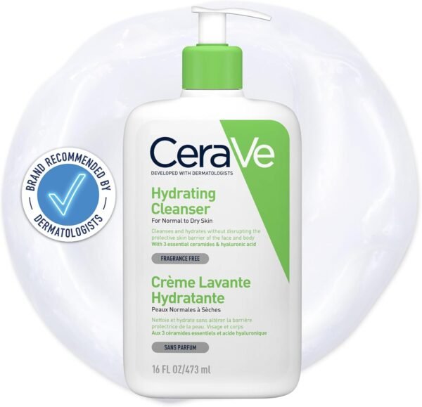 CeraVe Hydrating Cleanser 473ml – Gentle Hydration for Dry to Normal Skin