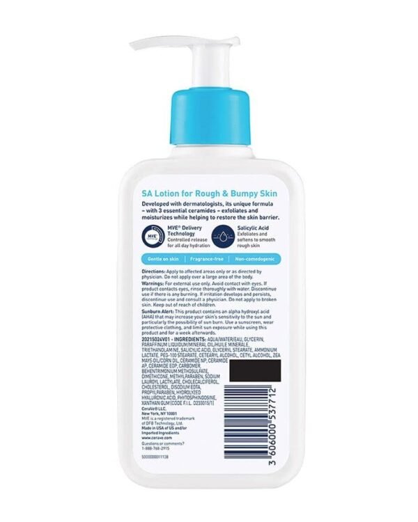 CeraVe SA Lotion for Rough & Bumpy Skin 237ml | USA | Smooth & Exfoliate - Image 8
