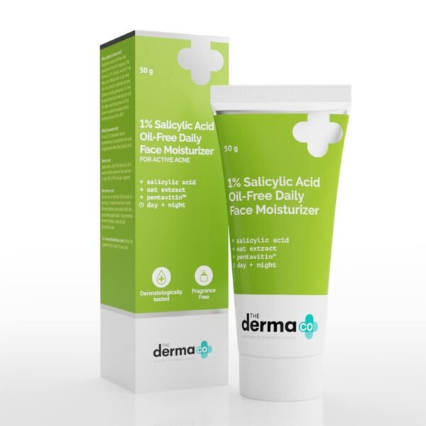 Derma co 1% Salicylic Acid Oil-Free Face Moisturizer 50g | Acne and Oil Control