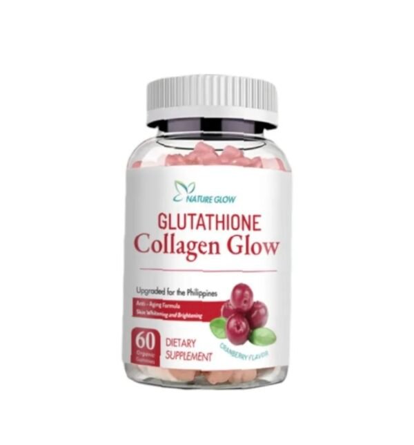Nature Glow Glutathione Collagen Glow – Cranberry Flavor – 60 Gummies | Skin Brightening & Anti-Aging Supplement | Philippines              |