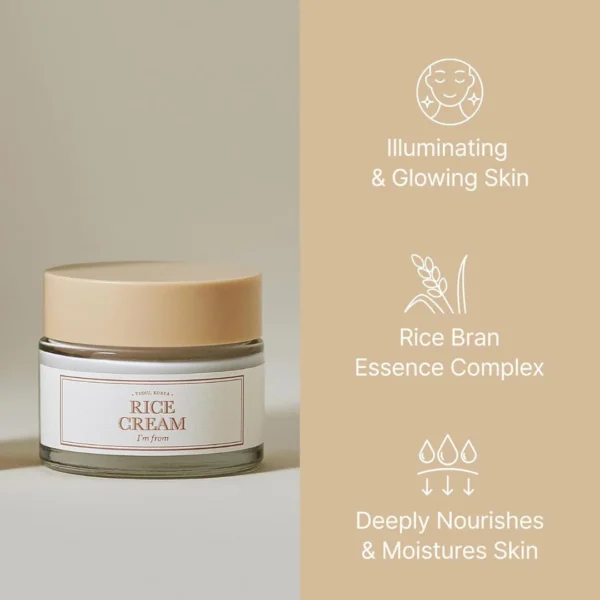 I'm From Rice Cream 50g | Moisturizing & Soothing Rice Extract Cream | Korea - Image 4
