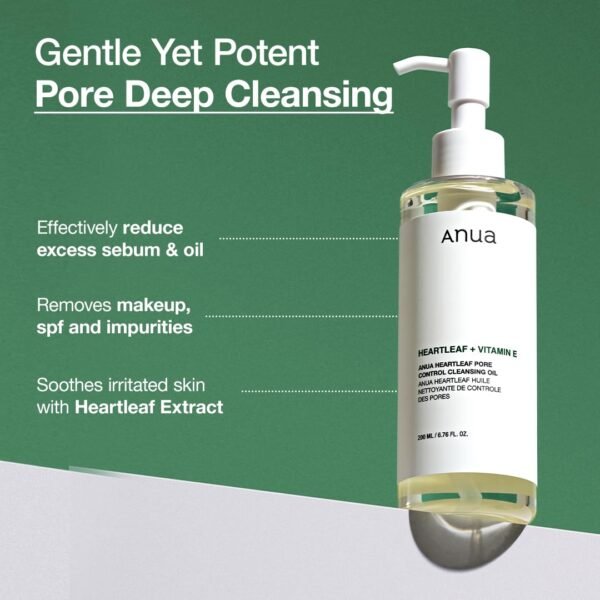 Anua Heartleaf Pore Control Cleansing Oil 200ml | Korea | Deep Cleanse & Minimize Pores - Image 4