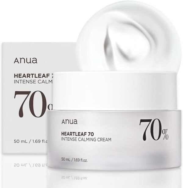 Anua Heartleaf 70% Intense Calming Cream 50ml | Soothing Moisturizer for Sensitive Skin | Korea