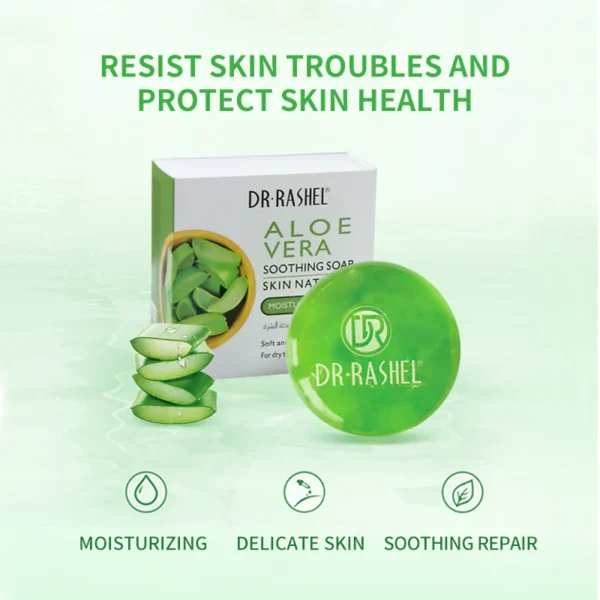 Dr. Rashel Aloe Vera Soothing Soap 100g | P.R.C. | Hydrating & Nourishing Cleanser - Image 2