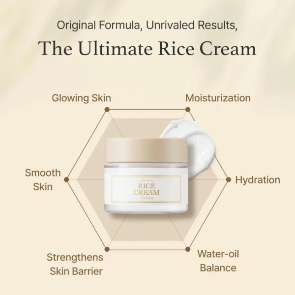 I'm From Rice Cream 50g | Moisturizing & Soothing Rice Extract Cream | Korea - Image 2