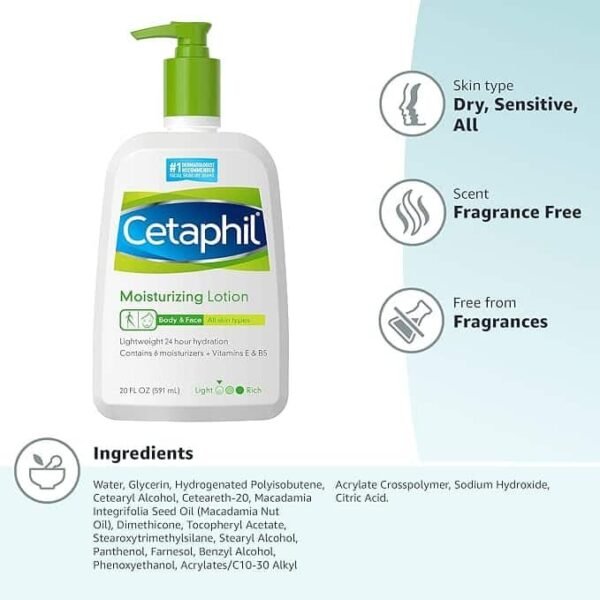 Cetaphil Moisturizing Lotion 591ml | Hydration for Every Skin - Image 2