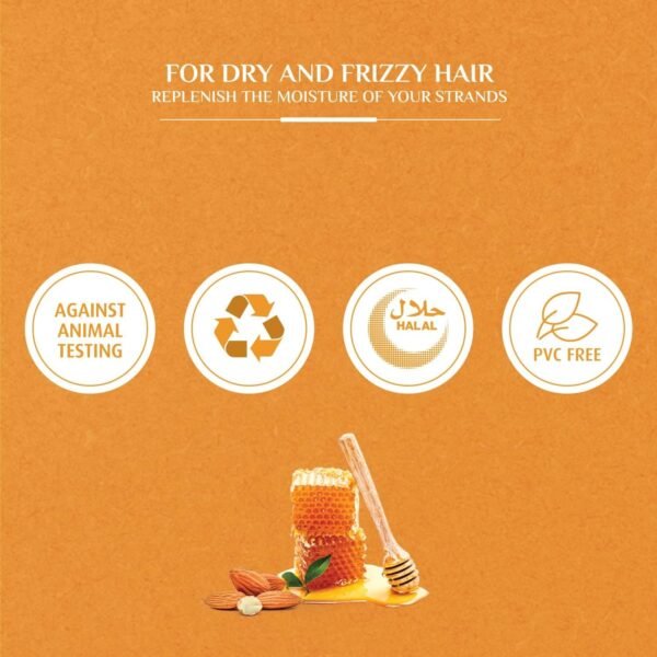 VATIKA Almond and Honey Moisture Treatment Shampoo 400ml | For Dry, Frizzy Hair - Image 5