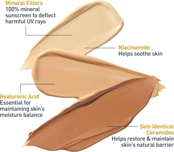 CeraVe Hydrating Mineral Sunscreen SPF 30 Face Sheer Tint 50ml | Broad Spectrum Protection & Hydration | USA - Image 2