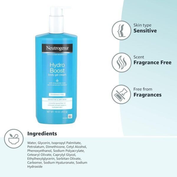 Neutrogena Hydro Boost Body Gel Cream 400ml | Intense Hydration for Soft Skin - Image 2