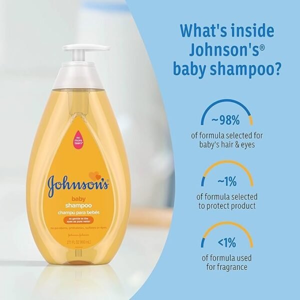 Johnson's Baby Shampoo 750ml (Italy) - Tear-Free & Gentle Baby Hair Care - Image 2