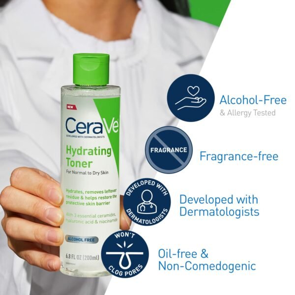 CeraVe Hydrating Toner 200ml - Nourish & Restore Skin Balance - Image 2