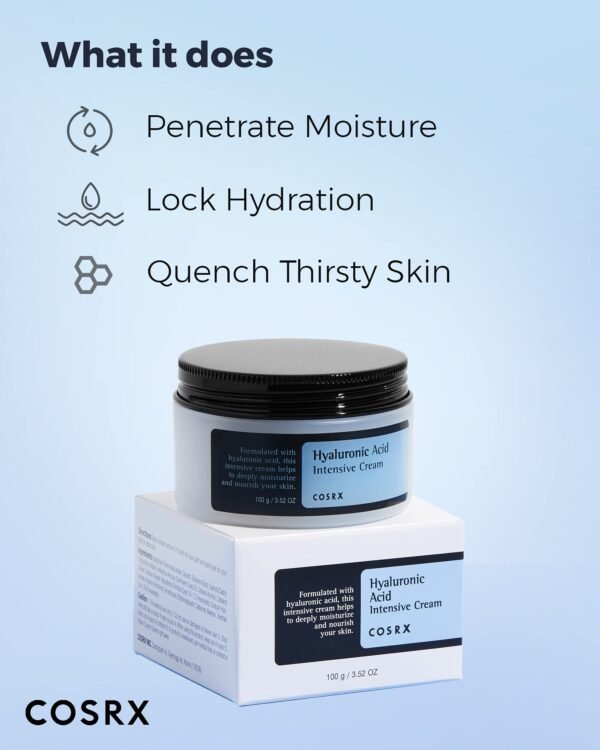 Cosrx Hyaluronic Acid Intensive Cream 100g | Korea | Deep Hydration for Soft, Supple Skin - Image 2