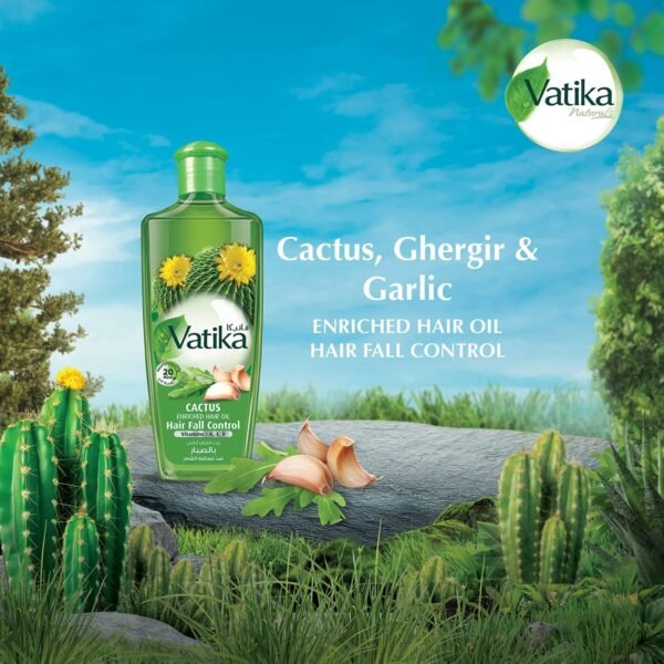 Vatika Cactus Enriched Hair Oil 200ml | UAE | Hair Growth & Strength - Image 2