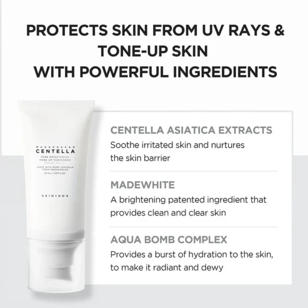 Centella Tone Brightening Tone-Up Sunscreen SPF 50+ 50ml | Protect & Enhance Skin Radiance | Korea - Image 2