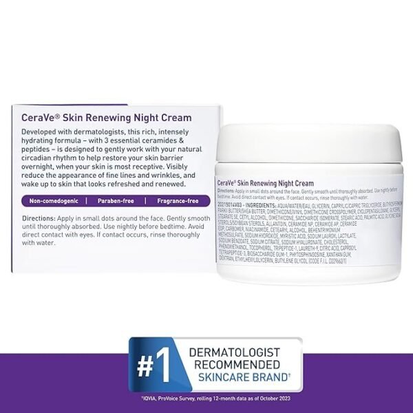 CeraVe Skin Renewing Night Cream 48g | Ultimate Overnight Hydration | USA - Image 2