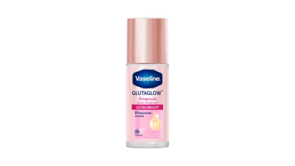 Vaseline GlutaGlow Ampoule Serum Deodorant – Ultra Bright 45ml | Radiant & Even-Toned Underarms | Thailand