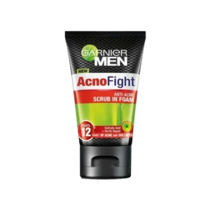 Garnier Men Acno Fight Anti-Acne Scrub in Foam 100ml | Deep Cleansing & Oil Control | Indonesia