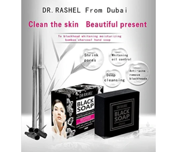 Dr. Rashel Black Soap 100g – Deep Cleansing & Whitening with Collagen and Charcoal | P.R.C. - Image 5