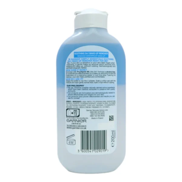 Garnier Simply Essentials Soothing 2 in 1 Make Up Remover 200ml | Poland | Gentle & Effective Makeup Removal - Image 2