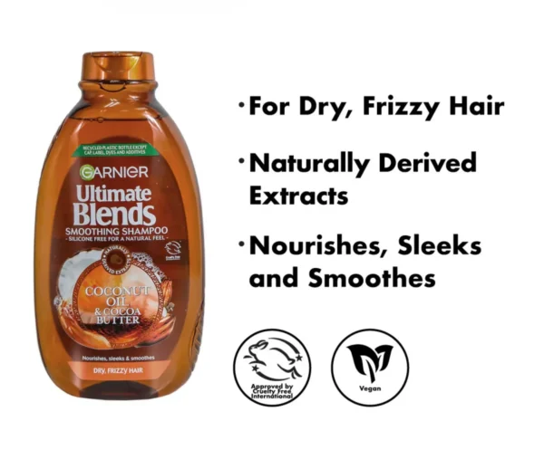 Garnier Ultimate Blends Smoothing Shampoo 400ml | Italy | For Frizz-Free, Smooth Hair - Image 2