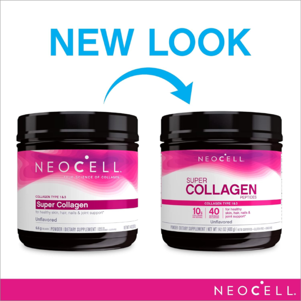 NeoCell Super Collagen Powder 14 Oz - Unflavored for Easy Mixing, 40 Servings - Image 2