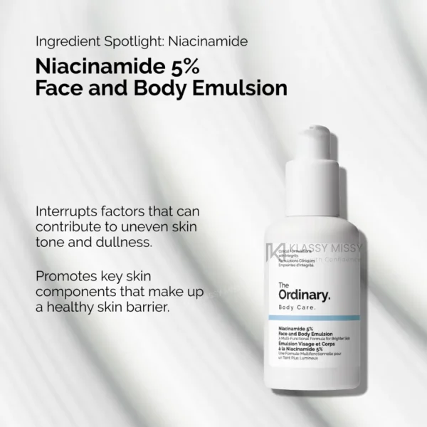 The Ordinary Niacinamide 5% Face & Body Emulsion 100ml | Dark Spot Corrector & Skin Tone Enhancer | Canada - Image 2