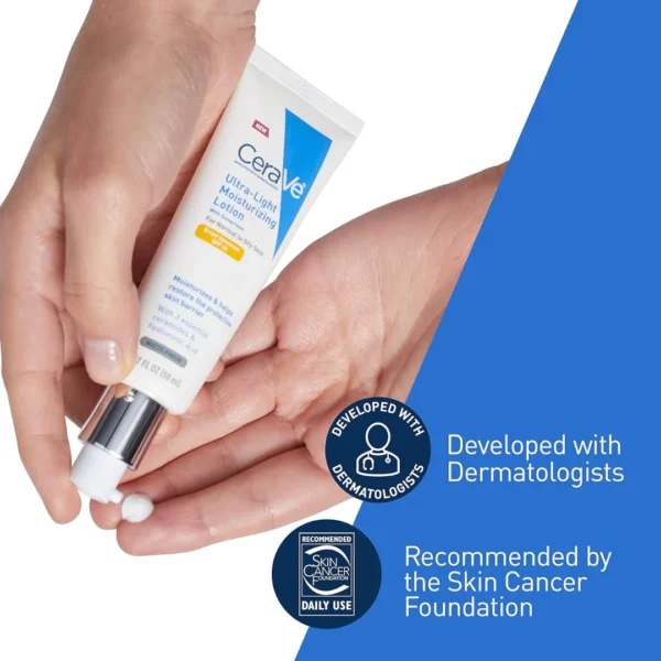 Cerave Ultra-Light Moisturizing Lotion with Sunscreen 50ml – Lightweight Hydration and Broad-Spectrum SPF Protection - Image 2