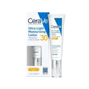 Cerave Ultra-Light Moisturizing Lotion with Sunscreen 50ml – Lightweight Hydration and Broad-Spectrum SPF Protection